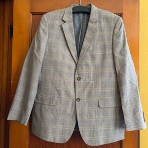 James Tattersall Brown Plaid Blazer Size 44R